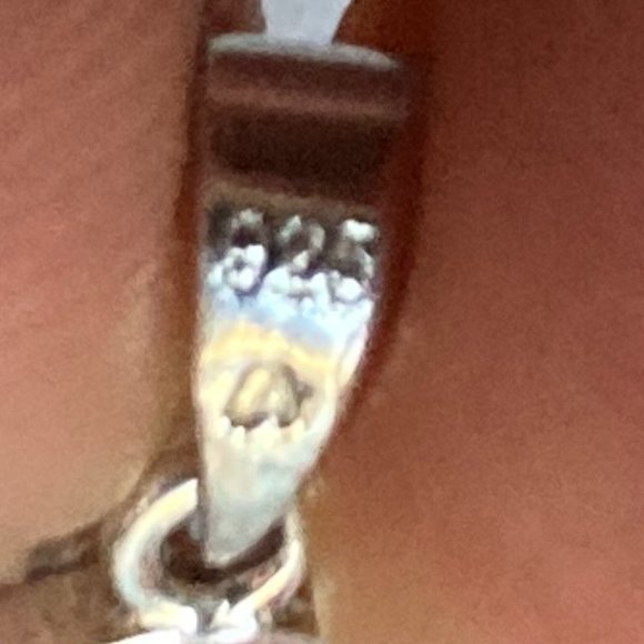 Pendant Charm Flip Flop Thong Sandal Sterling Silver 925 Austrian Crystals - Picture 10 of 12